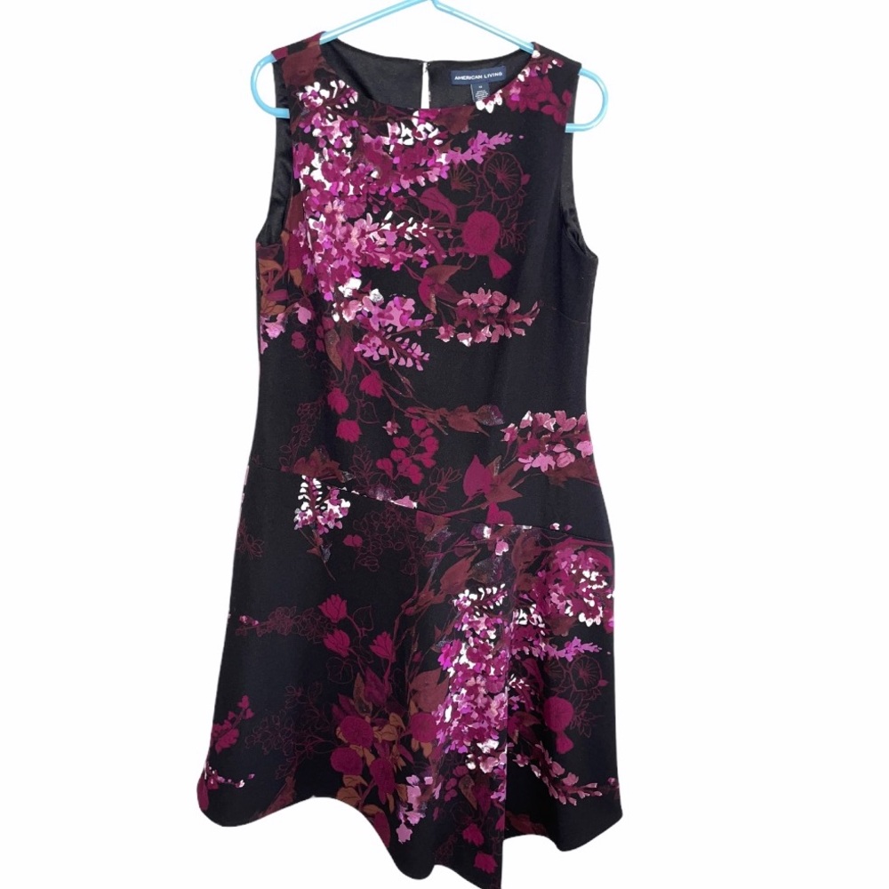 Black and purple floral dress